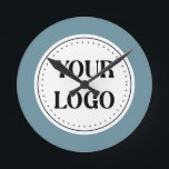 Personalized, stylish, modern & minimal round clock<br><div class="desc">This design is usable by all. The text,  colors,  logo,  and images may all be added,  changed,  or resized as needed. Many thanks.</div>