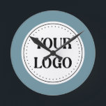 Personalized, stylish, modern & minimal round clock<br><div class="desc">This design is usable by all. The text,  colors,  logo,  and images may all be added,  changed,  or resized as needed. Many thanks.</div>