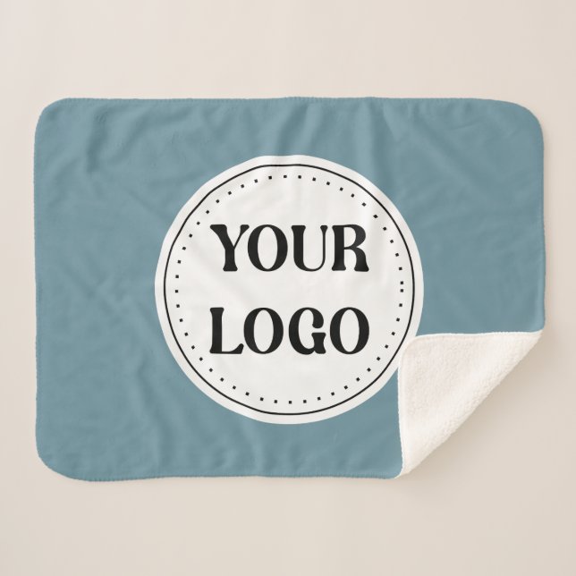 Personalized, stylish, modern & minimal sherpa blanket (Front (Horizontal))