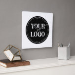 Personalized, stylish, modern & minimal square wall clock<br><div class="desc">This design is usable by all. The text,  colors,  logo,  and images may all be added,  changed,  or resized as needed. Many thanks.</div>