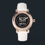 Personalized, stylish, modern & minimal watch<br><div class="desc">This design is usable by all. The text,  colors,  logo,  and images may all be added,  changed,  or resized as needed. Many thanks.</div>