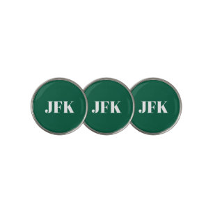 Personalized Stylish monogram green Golf Ball Marker