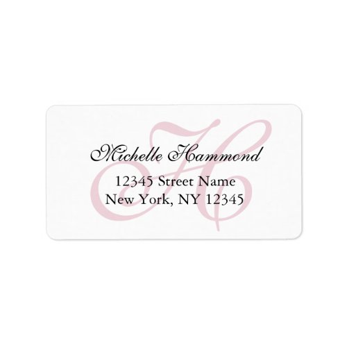 Personalized stylish name monogram address labels