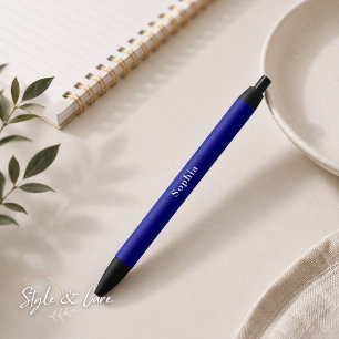 Personalized Stylish Navy Blue Pen with Your Name