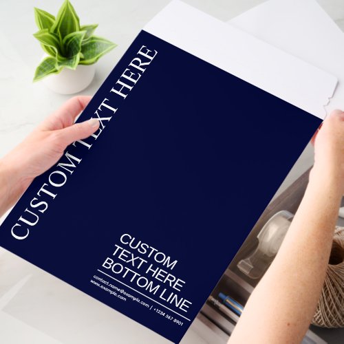 Personalized Stylish Script Navy Envelope Mailers