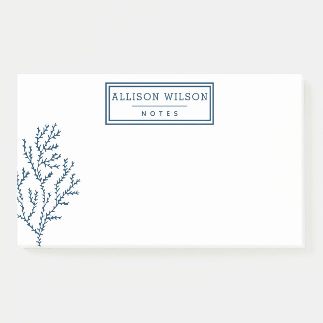 Personalized, Stylish Teal Blue Seaweed
