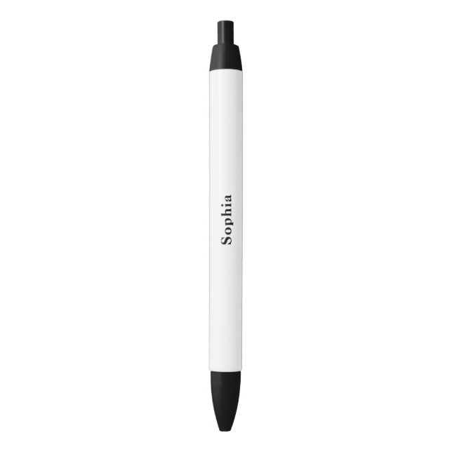 Personalized Stylish White Pen with Your Name (Front Vertical)