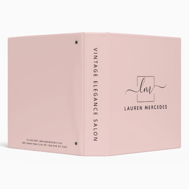 Personalized Stylist Modern Portfolio Binder (Background)