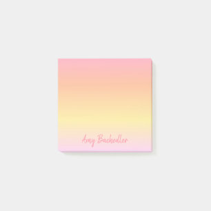 Personalized Subtle Ombre Sunset Post-it Notes