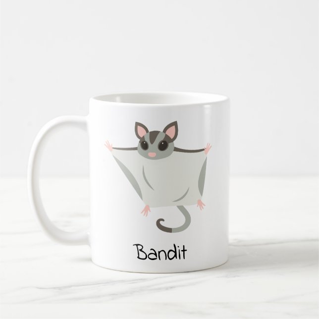 Personalized Sugar Glider Name Mug (Left)