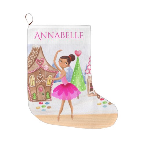 Personalized Sugar Plum Fairy Ballet Nutcracker Large Christmas Stocking