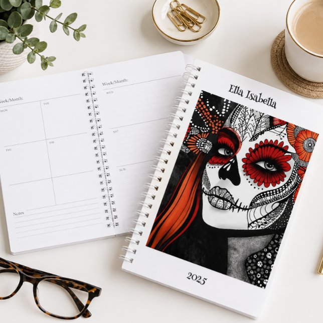 Personalized Sugar Skull La Catrina Custom Planner (Creator Uploaded)