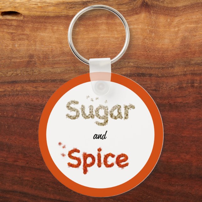 Personalized Sugar & Spice Paprika Chili Sugar Keychain (Front)