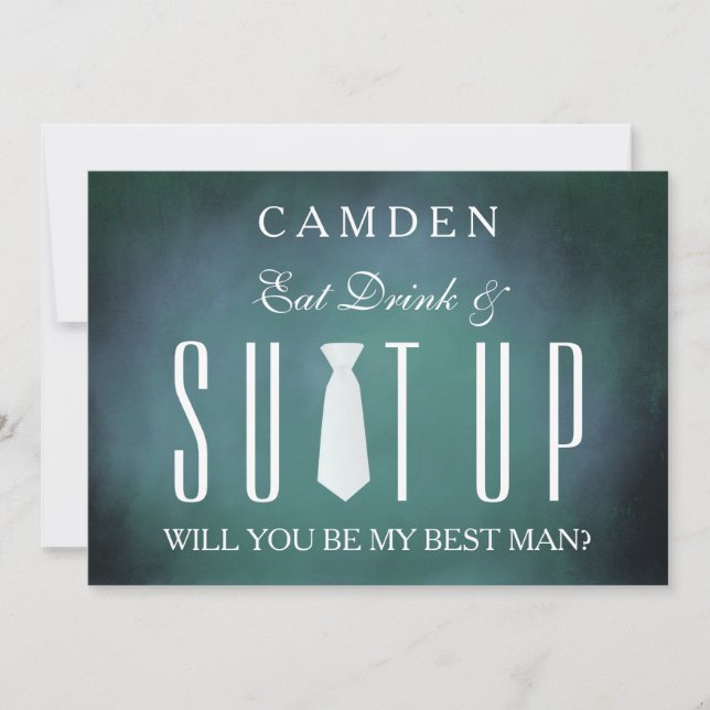 Personalized Suitup Will you be my Bestman Invitation (Front)