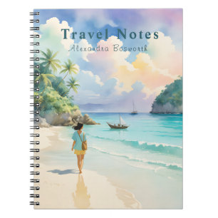 Personalized Summer at the Beach Travel Notebook -