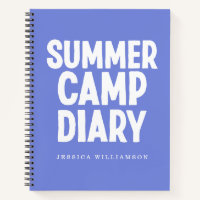 Personalized Summer Camp Diary in Periwinkle