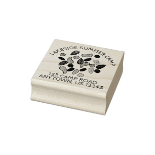 Personalized Summer Camp Trail Mix Campground Rubber Stamp
