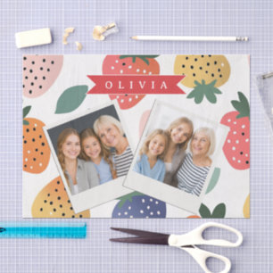 Personalized Summer Colorful Strawberry Pattern Tissue Paper