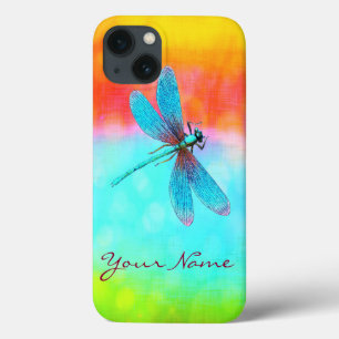 Personalized Summer Dragonfly iPhone 13 Case