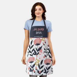 Personalized Summer Floral Women's Apron