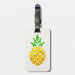 Personalized Summer Foil Gold Geometric Pineapple Luggage Tag