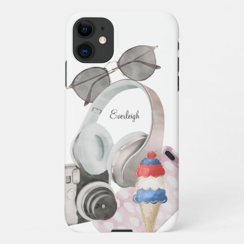 Personalized Summer Fun Stuff iPhone 11 Case