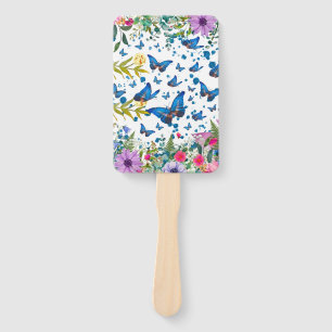 Personalized Summer Garden Botanical Hand Fans