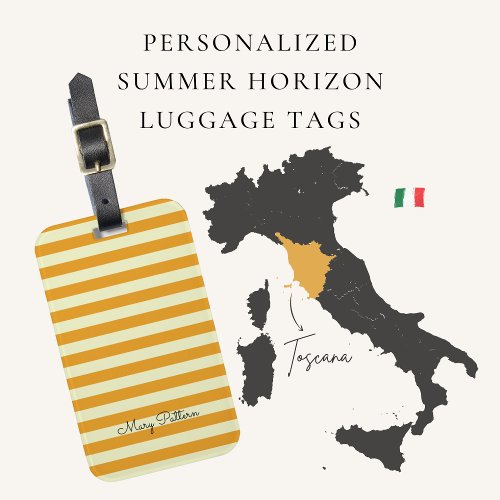 Personalized Summer Horizon Luggage Tags