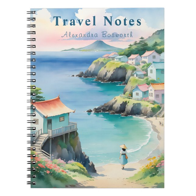 Personalized Summer in South Korea Travel Notebook (Front)