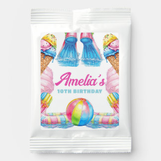 Personalized Summer Pool Party Lemonade Drink Mix