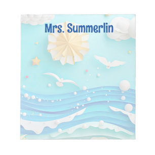 Personalized Summer Seasonal Notepad