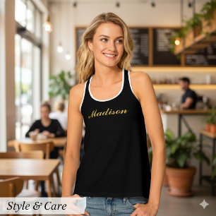 Personalized Summer Tank Top With Custom Text Desi