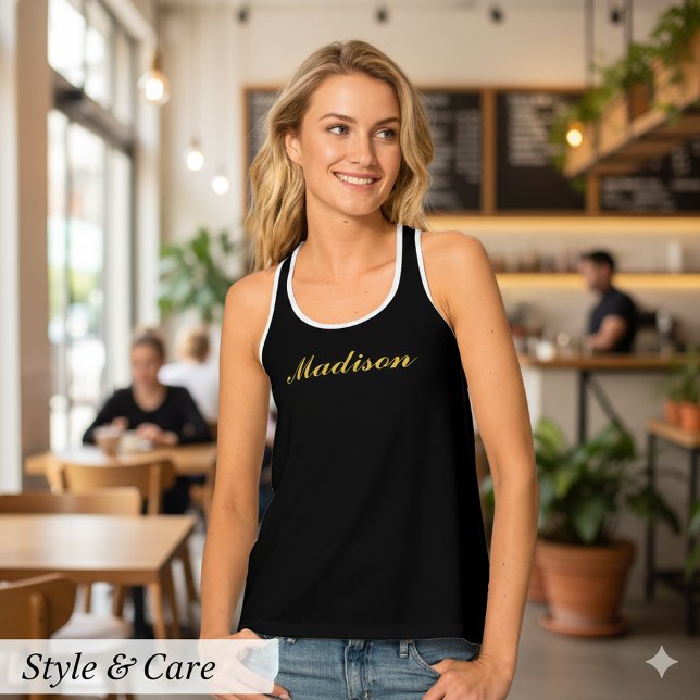 Personalized Summer Tank Top With Custom Text Desi (Personalized Summer Tank Top With Custom Text Design)