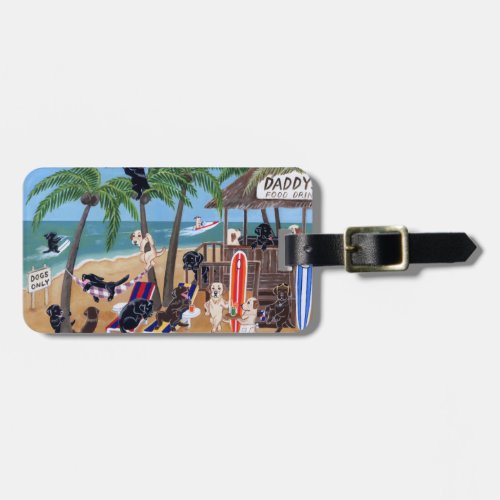 Personalized Summer Vacation Labradors Luggage Tag