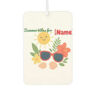 Personalized Summer Vibes for Name Air Freshener
