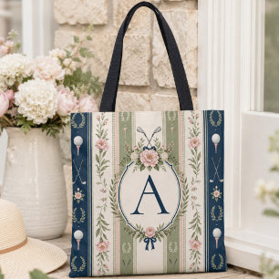 Personalized Summer Vintage Garden Floral Golf Tote Bag