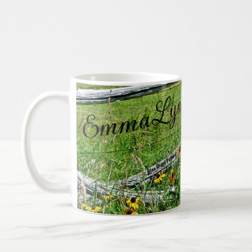 Personalized Summer Wildflowers Blue Ridge USA Coffee Mug