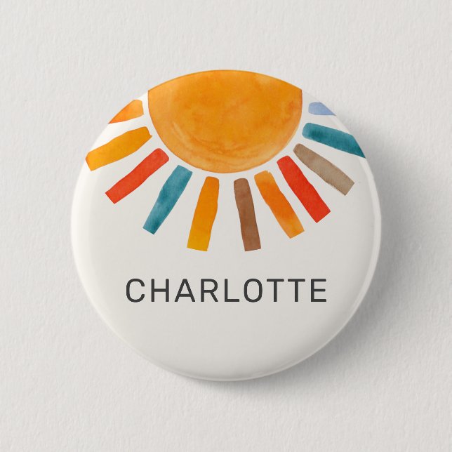 Personalized Sun  Button (Front)