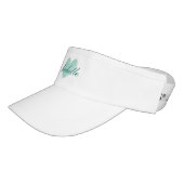 Personalized sun visor cap with vintage aqua heart (Angled)