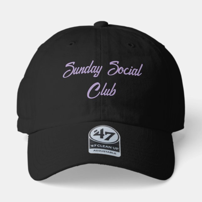 Personalized Sunday Social Club Baseball Cap (Front)