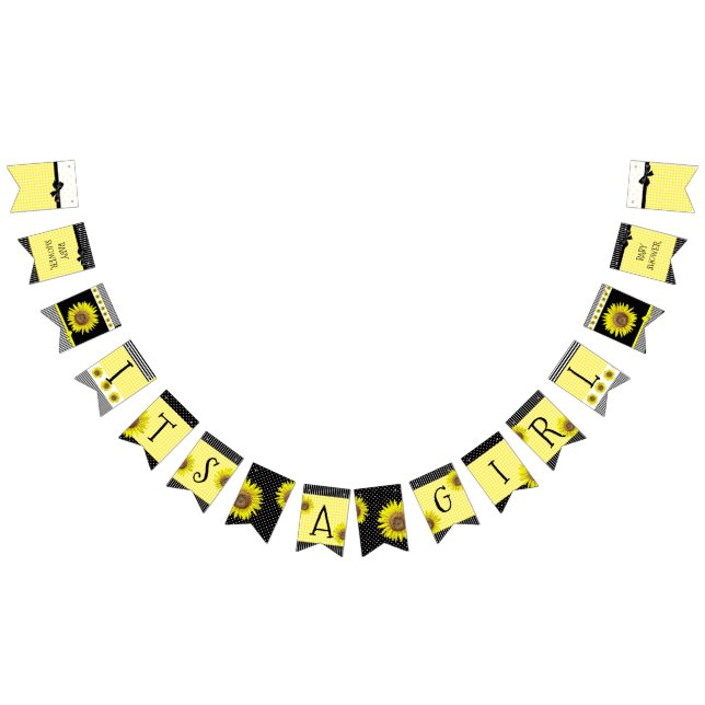 Personalized Sunflower Baby Shower Banner (All)