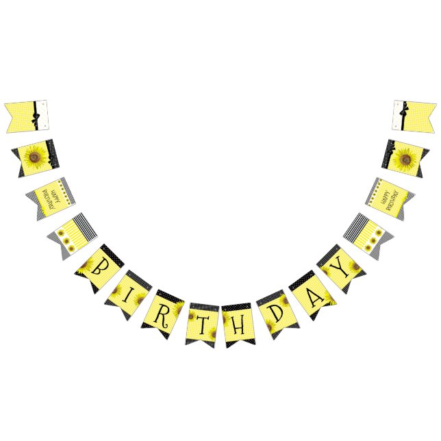 Personalized Sunflower Birthday Party Banner (All)