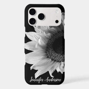 Personalized Sunflower - Black & White Photograph iPhone 17 Pro Max Case