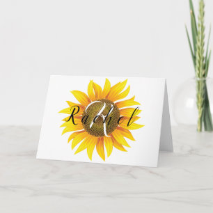 Personalized sunflower card