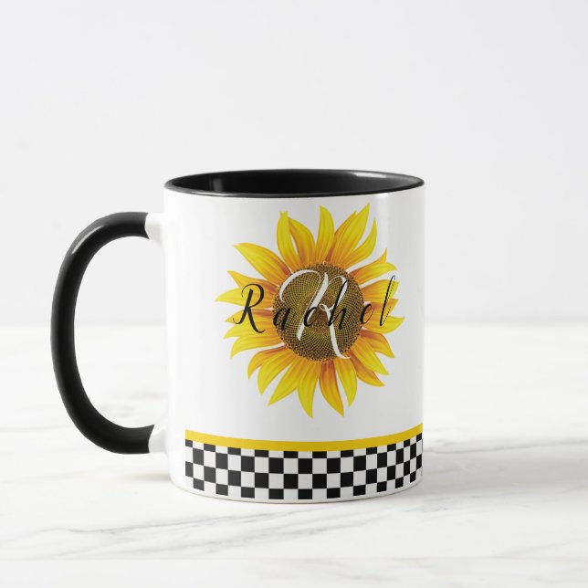 Personalized sunflower  coffee mug (Left)