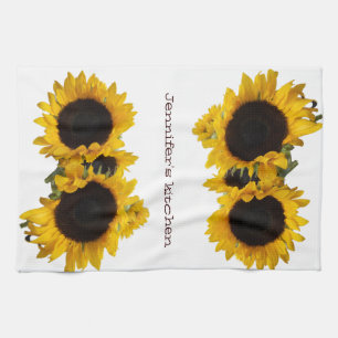 Personalized Sunflower Custom Kitchen Towel