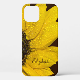 Personalized Sunflower Floral iPhone 12 Case