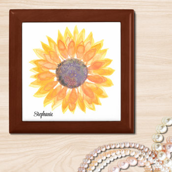 Personalized Sunflower Gift Box by SewMosaic at Zazzle