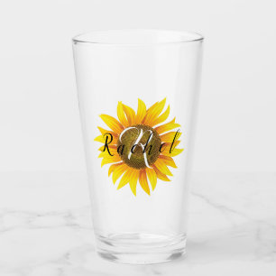 Personalized sunflower  glass