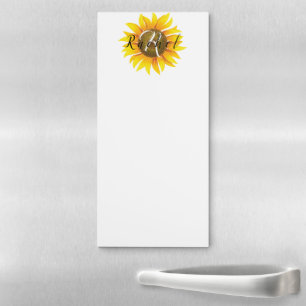 Personalized sunflower  magnetic notepad